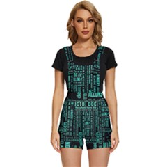 Tardis Doctor Who Technology Number Communication Short Overalls by Cemarart