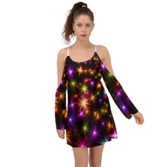 Star Colorful Christmas Xmas Abstract Boho Dress by Cemarart