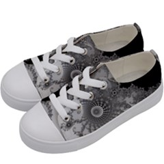 Males Mandelbrot Abstract Almond Bread Kids  Low Top Canvas Sneakers by Cemarart