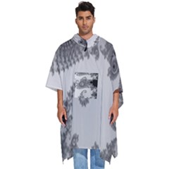 Males Mandelbrot Abstract Almond Bread Men s Hooded Rain Ponchos by Cemarart