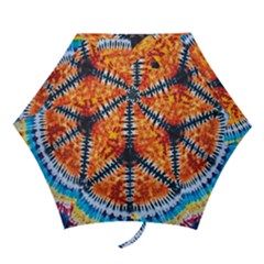 Tie Dye Peace Sign Mini Folding Umbrellas by Cemarart
