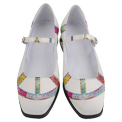 Flourish Decorative Peace Sign Women s Mary Jane Shoes by Cemarart