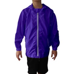 Ultra Violet Purple Kids  Hooded Windbreaker by bruzer
