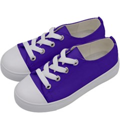 Ultra Violet Purple Kids  Low Top Canvas Sneakers by bruzer
