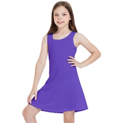 Ultra Violet Purple Kids  Lightweight Sleeveless Dress by bruzer