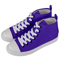 Ultra Violet Purple Women s Mid-top Canvas Sneakers by bruzer