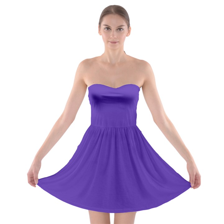 Ultra Violet Purple Strapless Bra Top Dress