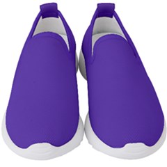 Ultra Violet Purple Kids  Slip On Sneakers by Patternsandcolors