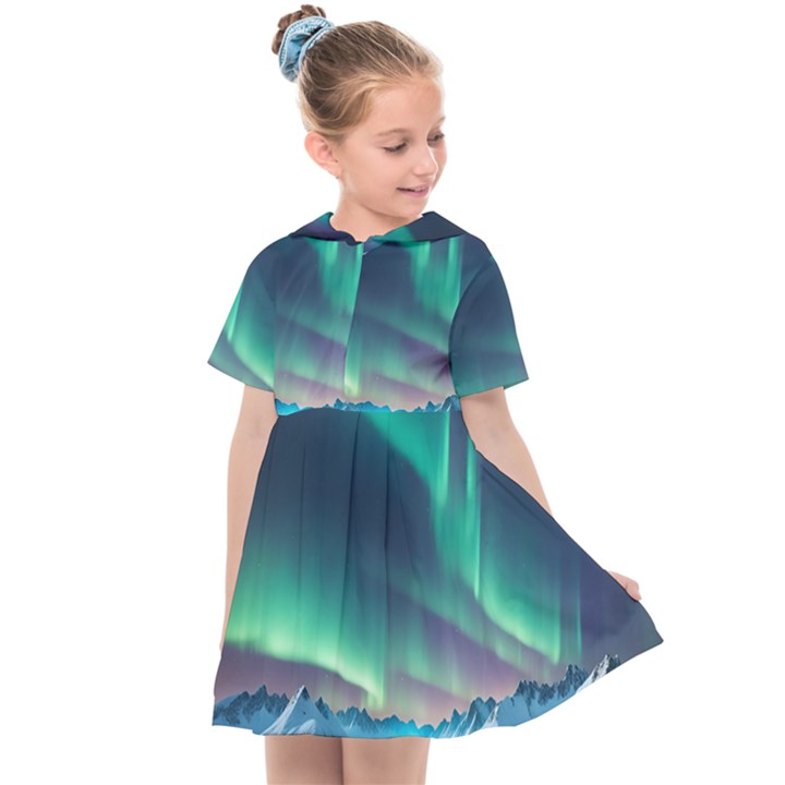Triangle Pattern Design Cute Kids  Sailor Dress