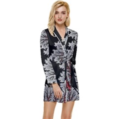 The Overworld Aurora Subnautica Long Sleeve Satin Robe by Bedest