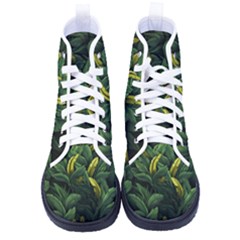 Banana Leaves Men s High-top Canvas Sneakers by goljakoff