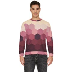 Hexagon Valentine Valentines Men s Fleece Sweatshirt by Grandong