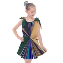 Leaves Plant Foliage Green Kids  Tie Up Tunic Dress by Cemarart