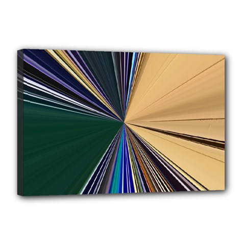 Colorful Centroid Line Stroke Canvas 18  X 12  (stretched) by Cemarart