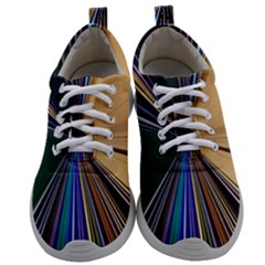 Colorful Centroid Line Stroke Mens Athletic Shoes by Cemarart