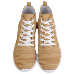 Light Wooden Texture, Wooden Light Brown Background Men s Lightweight High Top Sneakers by nateshop
