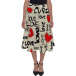 Love Abstract Background Love Textures Perfect Length Midi Skirt