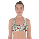 Love Abstract Background Love Textures Cross Back Sports Bra