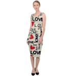 Love Abstract Background Love Textures Sleeveless Pencil Dress