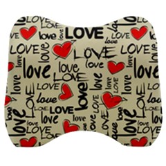 Love Abstract Background Love Textures Velour Head Support Cushion by nateshop