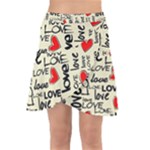 Love Abstract Background Love Textures Wrap Front Skirt