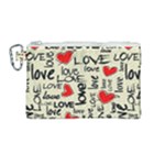 Love Abstract Background Love Textures Canvas Cosmetic Bag (Medium)