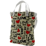 Love Abstract Background Love Textures Canvas Messenger Bag