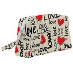 Love Abstract Background Love Textures Wristlet Pouch Bag (large) by nateshop