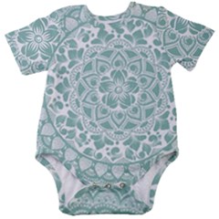 Round Ornament Texture Baby Short Sleeve Bodysuit by nateshop