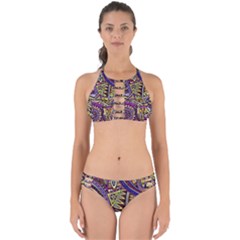 Violet Paisley Background, Paisley Patterns, Floral Patterns Perfectly Cut Out Bikini Set by nateshop