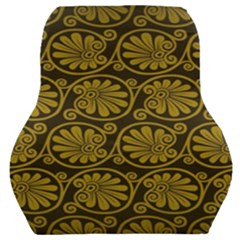 Yellow Floral Pattern Floral Greek Ornaments Car Seat Back Cushion  by nateshop