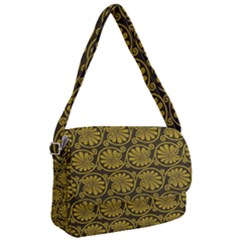 Yellow Floral Pattern Floral Greek Ornaments Courier Bag by nateshop