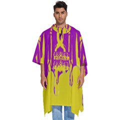 Yellow And Purple In Harmony Men s Hooded Rain Ponchos by pepitasart