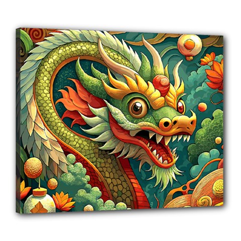 Chinese New Year ¨c Year Of The Dragon Canvas 24  X 20  (stretched)