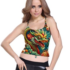 Chinese New Year ¨c Year Of The Dragon Spaghetti Strap Bra Top
