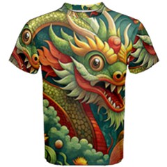 Chinese New Year ¨c Year Of The Dragon Men s Cotton T-shirt