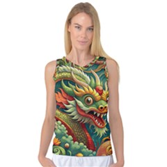 Chinese New Year ¨c Year Of The Dragon Women s Basketball Tank Top