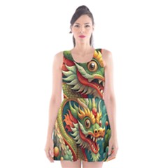 Chinese New Year ¨c Year Of The Dragon Scoop Neck Skater Dress