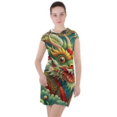 Chinese New Year ¨c Year Of The Dragon Drawstring Hooded Dress