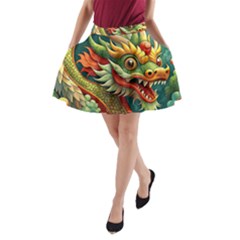 Chinese New Year ¨c Year Of The Dragon A-line Pocket Skirt