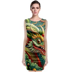 Chinese New Year ¨c Year Of The Dragon Classic Sleeveless Midi Dress by Valentinaart