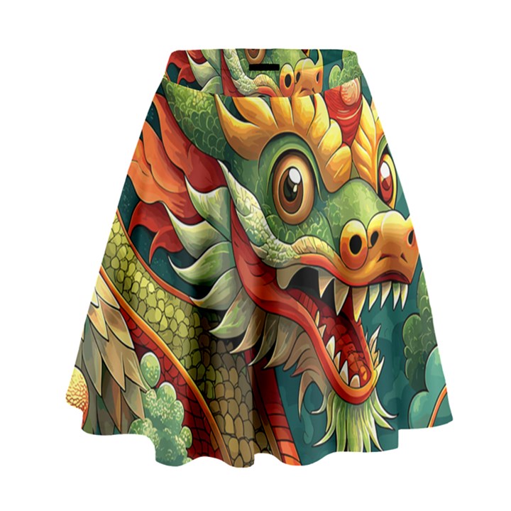 Chinese New Year – Year of the Dragon High Waist Skirt