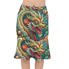 Chinese New Year ¨c Year Of The Dragon Short Mermaid Skirt