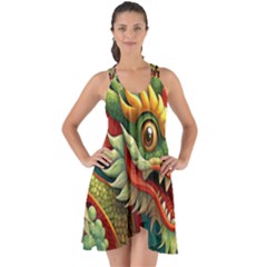 Chinese New Year ¨c Year Of The Dragon Show Some Back Chiffon Dress