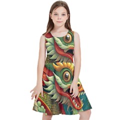 Chinese New Year ¨c Year Of The Dragon Kids  Skater Dress