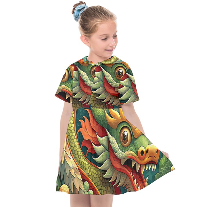 Chinese New Year – Year of the Dragon Kids  Sailor Dress