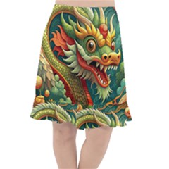 Chinese New Year ¨c Year Of The Dragon Fishtail Chiffon Skirt