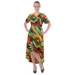 Chinese New Year ¨c Year Of The Dragon Front Wrap High Low Dress