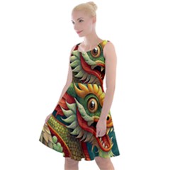 Chinese New Year ¨c Year Of The Dragon Knee Length Skater Dress