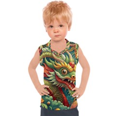 Chinese New Year ¨c Year Of The Dragon Kids  Sport Tank Top